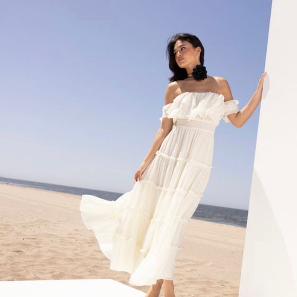 Lulus Cream Maxi Dress - Picture 1 of 5